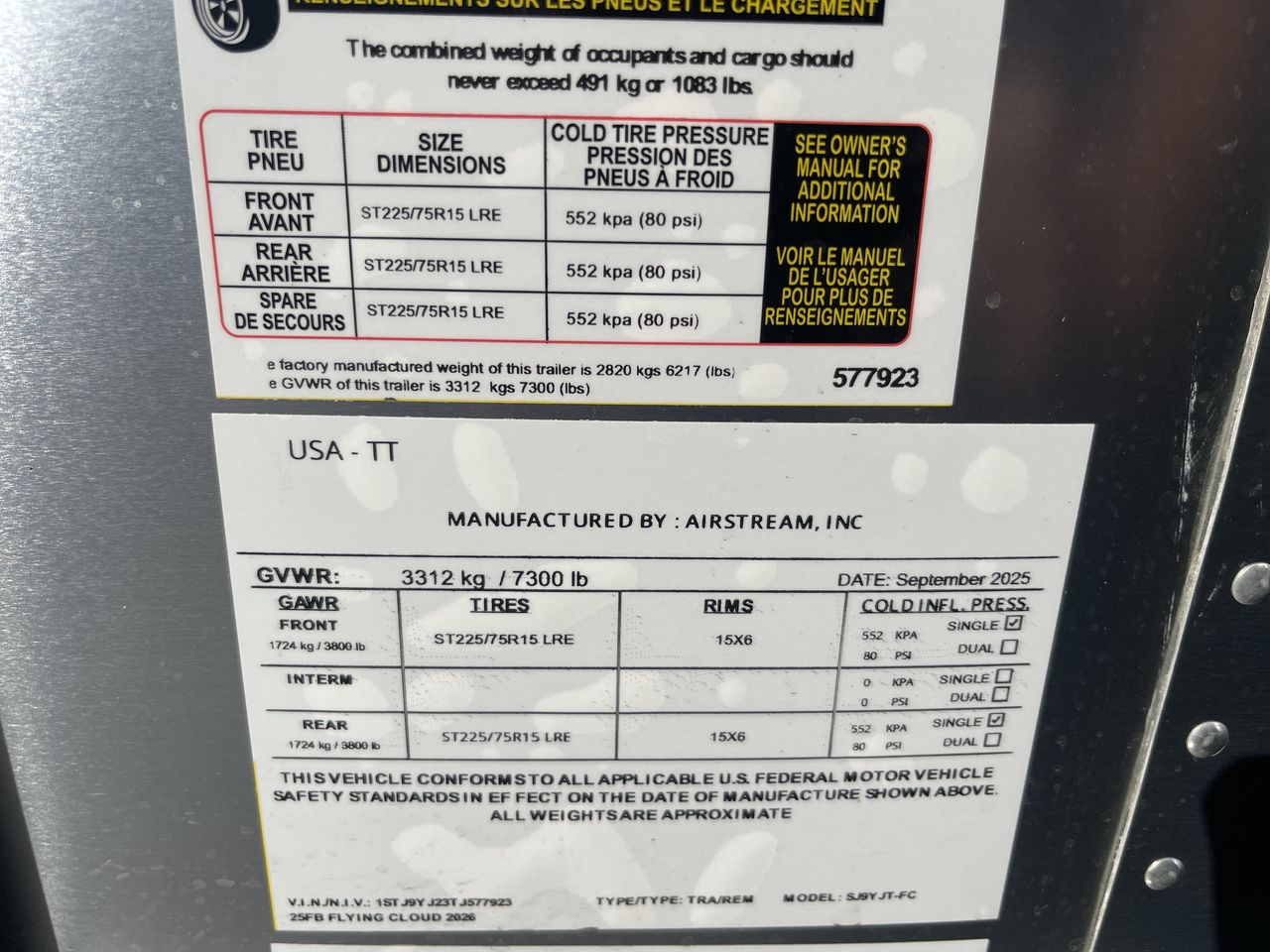 2026 Airstream 25FBQ Base